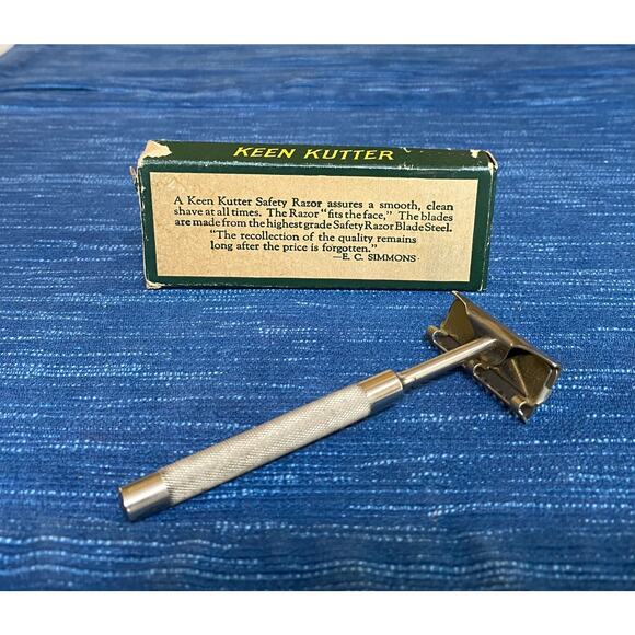 Vintage Keen Kutter EC Simmons Safety Razor Original Box Made USA 13B - Picture 4 of 5